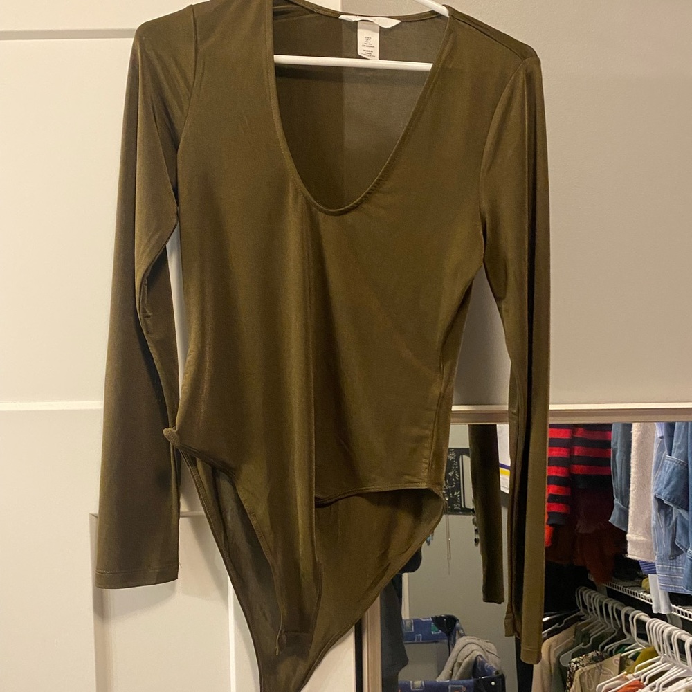 Olive green body suit